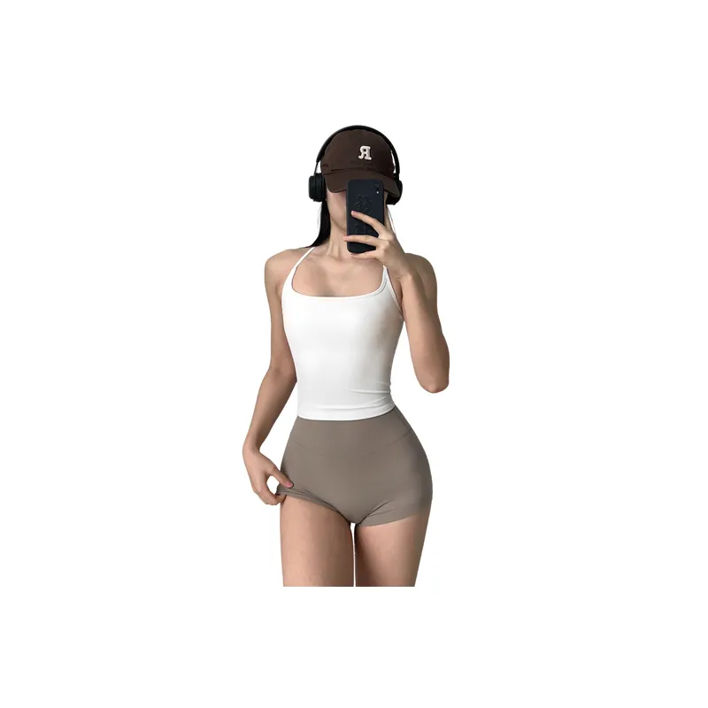 Casual Sporty Plain Cotton Blended Fabric Vest Women-0