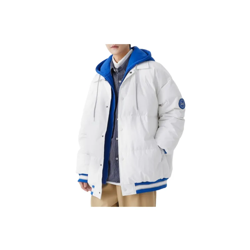 Fake Two Piece Hooded Down Jacket-0