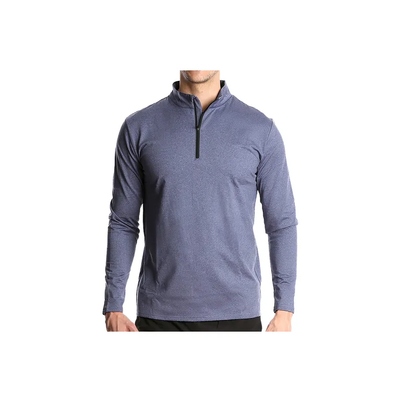 Plain Breathable Blended Synthetic Fabrics Polo-1