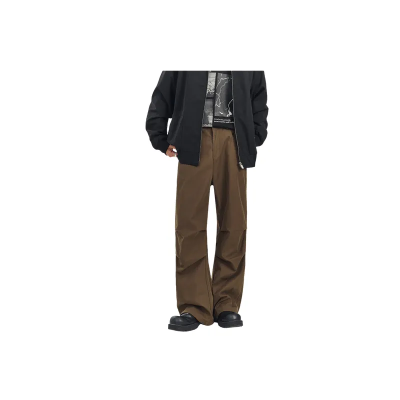 Simple Long Cotton Blended Fabric Cargo Pants-4