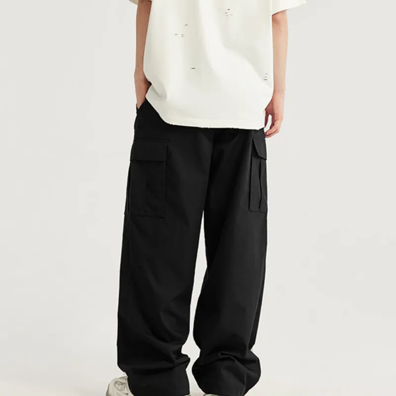 Fashion Loose Polyester Cargo Pants-8