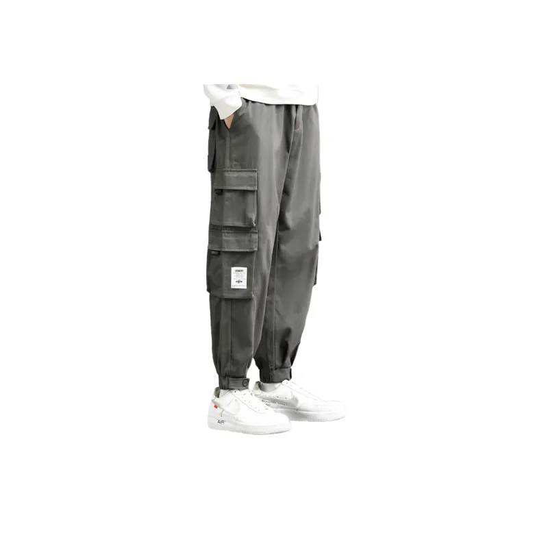 Plus Size Loose Multi pocket Pants-0