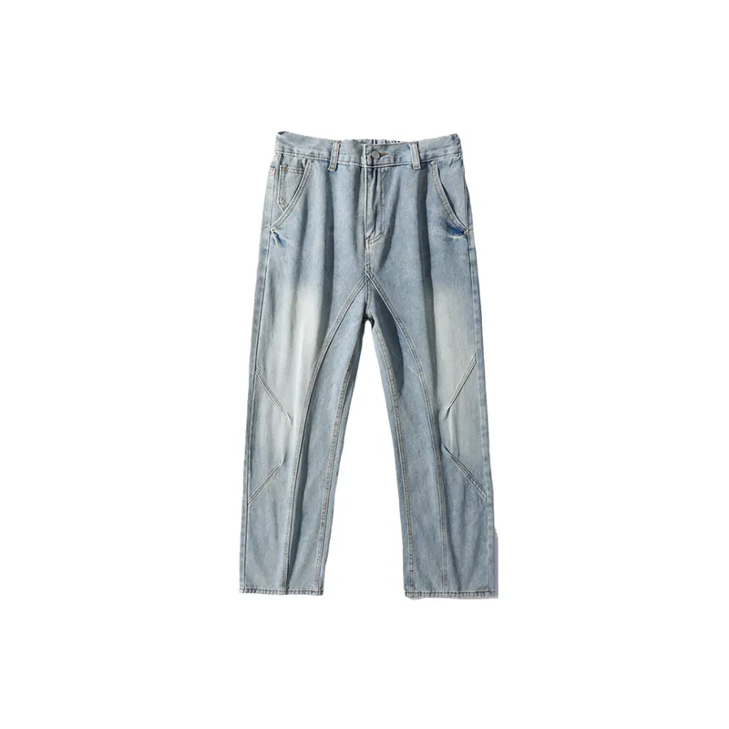 Casual Straight Leg Jeans-0