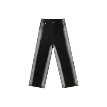 Patchwork Contrast Color Personality Trend Casual Jeans