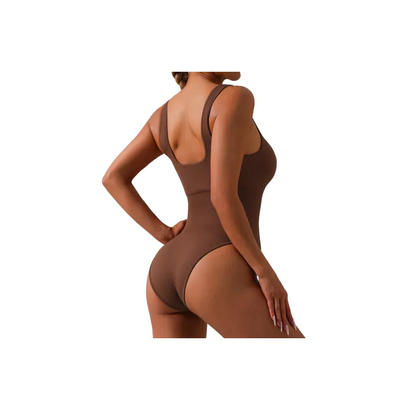 Plain Sexy Bodysuit Women-3