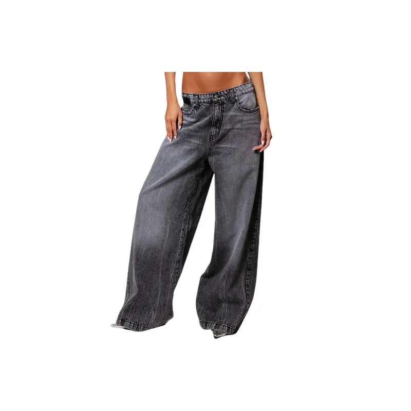 Retro Washed Jeans Women-2