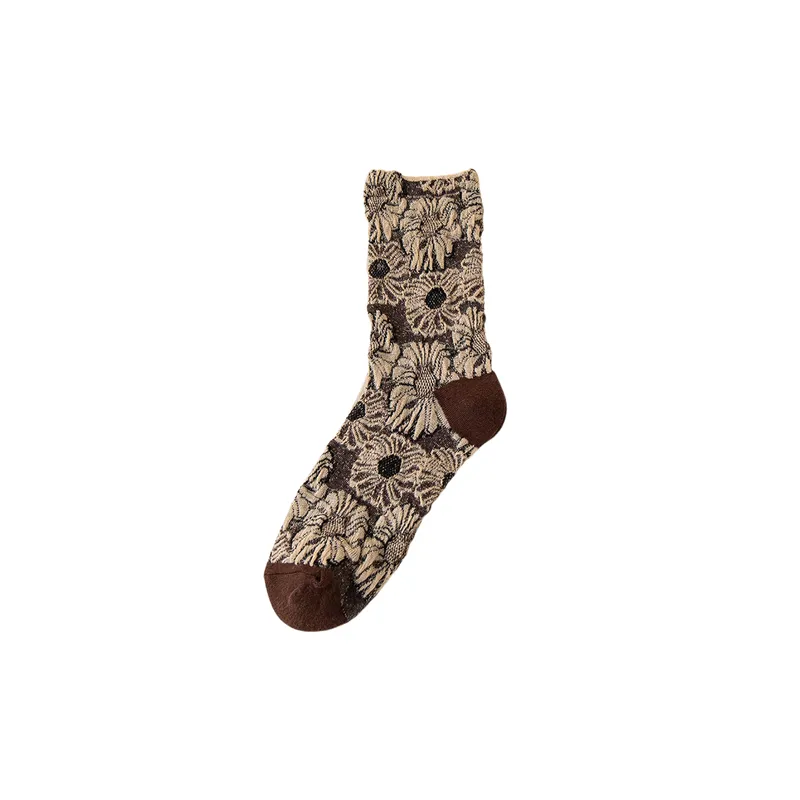 Cute Retro Cotton Mid Calf Sock-4