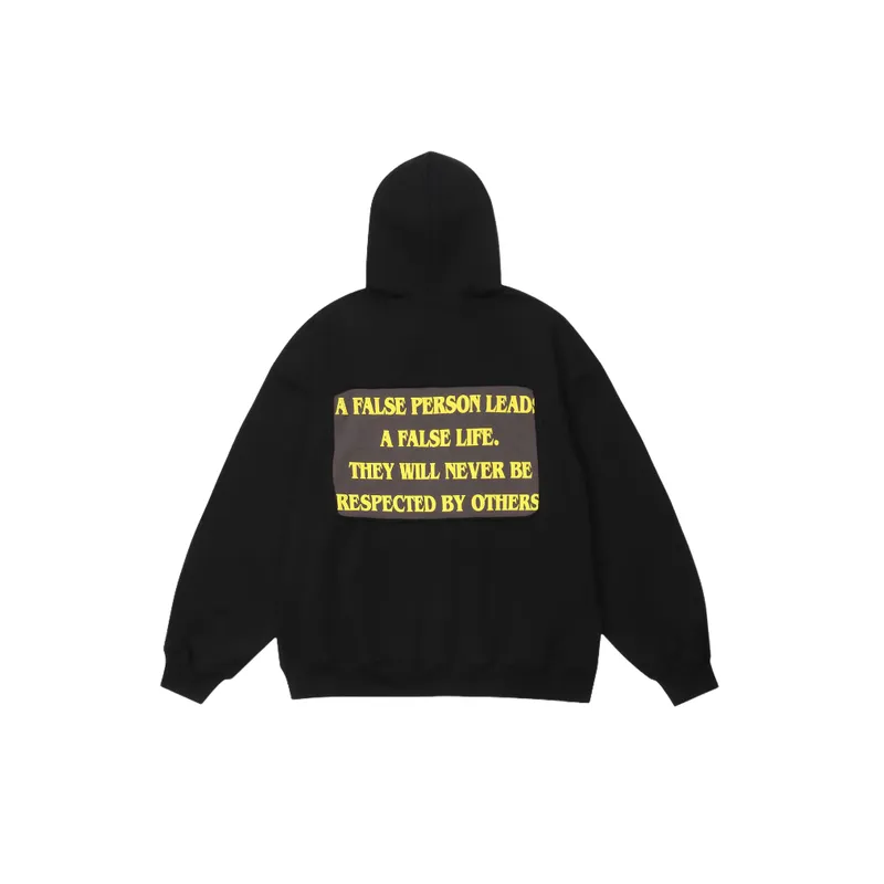 Heavy Thickened Terry Wear Letter Printed Hoodie-1