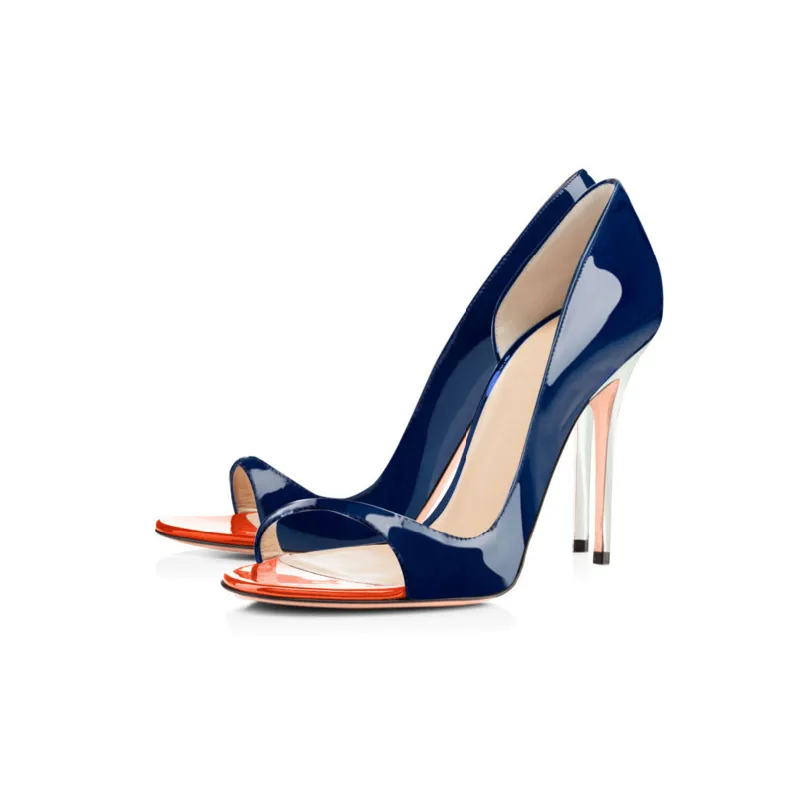 Simple Contrast Color High Heels-1