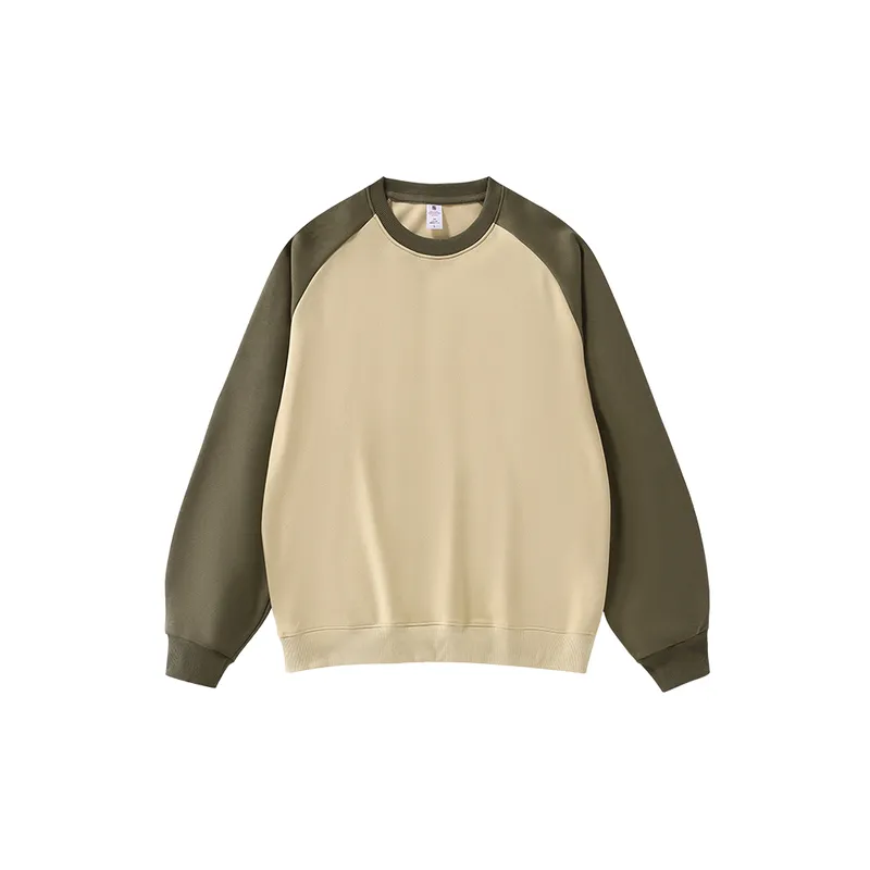 Contrast Color Loose Cotton Sweatshirt-1