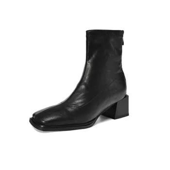 Casual Fashionable Plain Ankle Boots