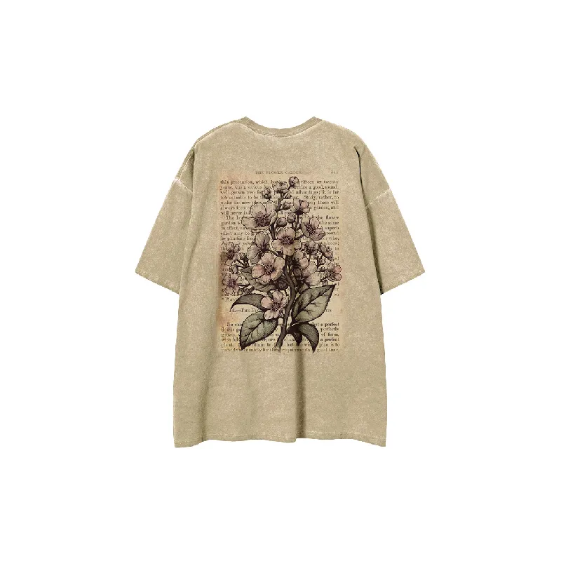 Retro Plants 100% Cotton T Shirt-1