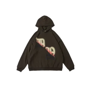 Gradient Print Vintage High Street Ins Hoodie
