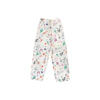 Retro Trendy Graffiti Print Drawstring Pants