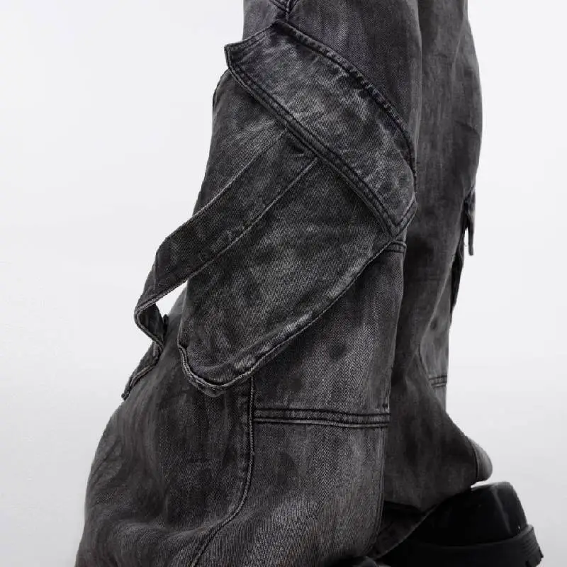 Retro Large Pockets Cotton Cargo Pants-2