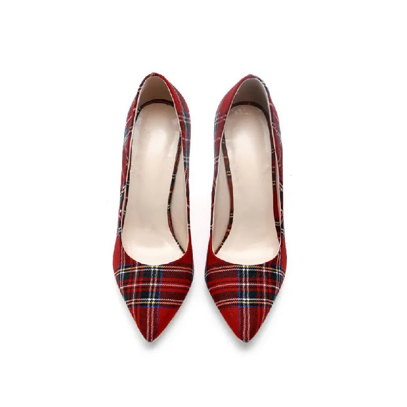 Basics Plaid High Heels-1