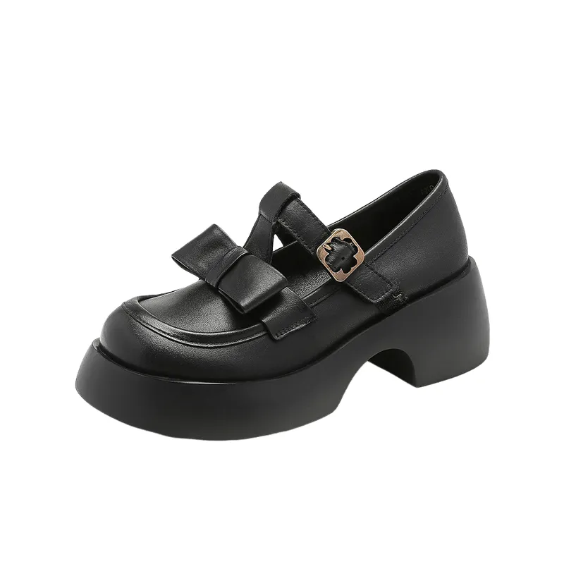 Retro Fashionable Simple Mary Jane Shoes-0