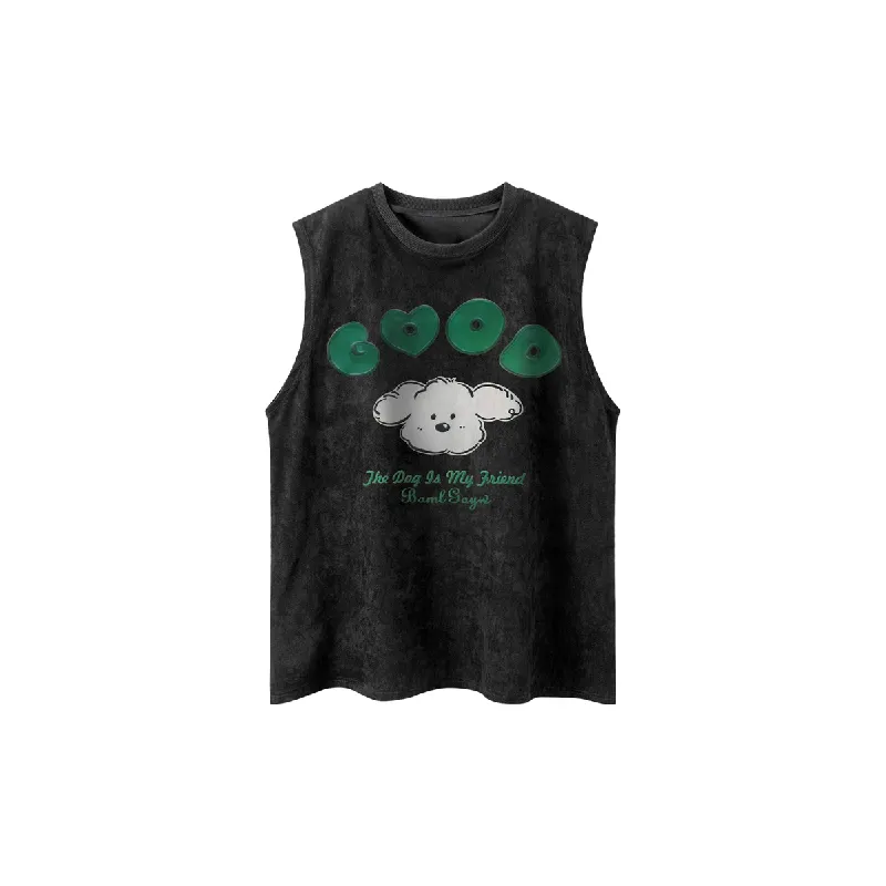 Retro Cute Cotton Vest Unisex-0