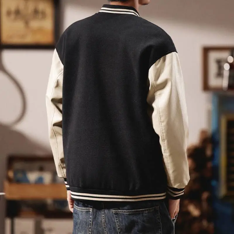 Fashionable Loose Baseball Jersey-5