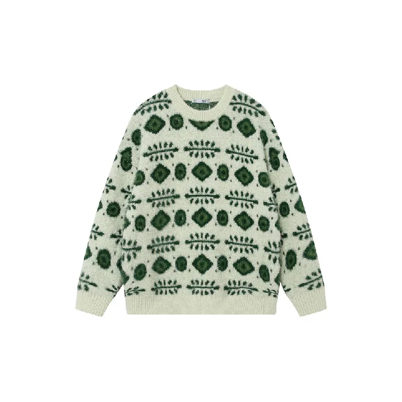 Fashionable Loose Cotton Blended Fabric Sweater-2