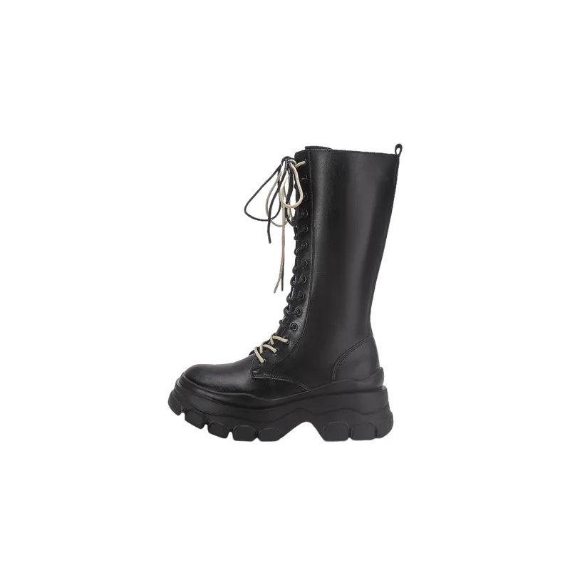 Fashionable Simple Knee High Boots-0