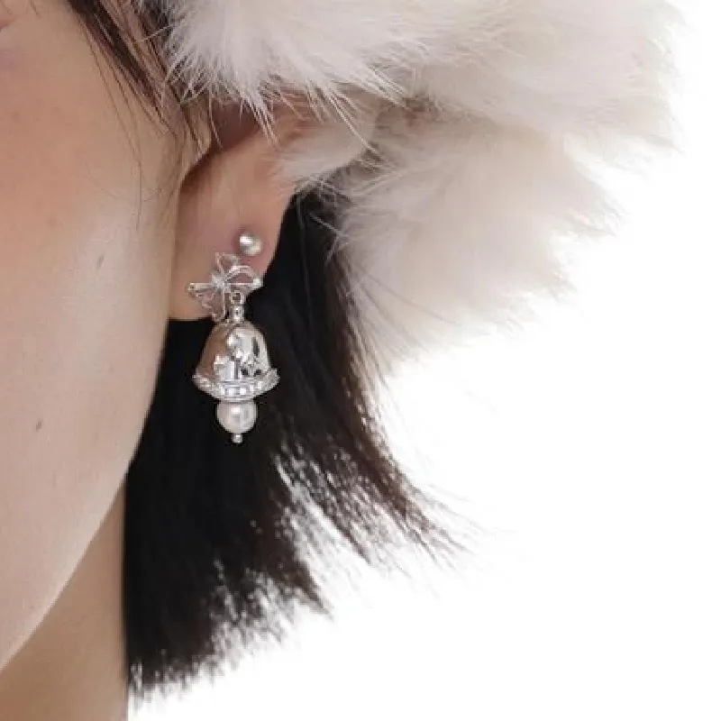 Cute Christmas Pearls Earring-1