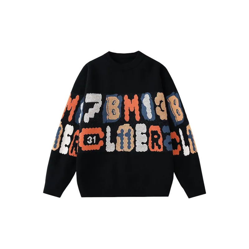 Casual Contrast Color Sweater-1