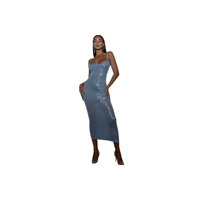 Sexy Skin friendly Polyester Dress Women-0