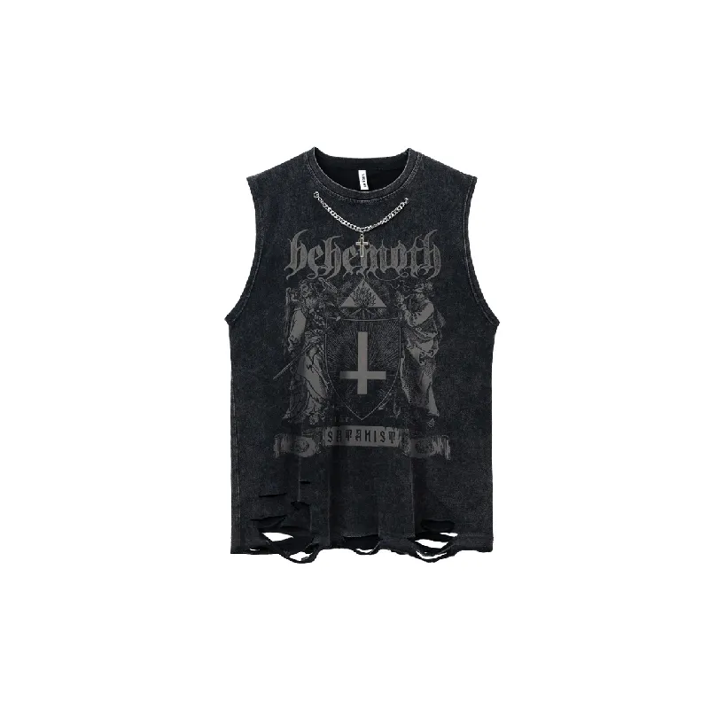 Street Fashion Cotton Blended Fabric Vest-0