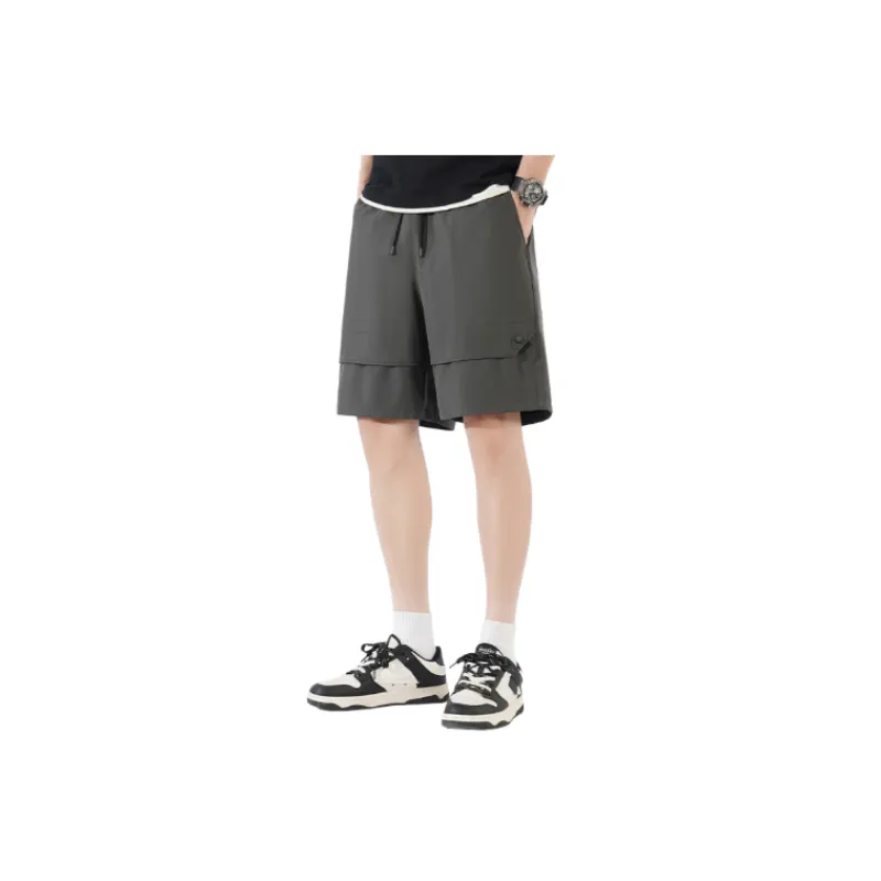 Casual Loose Polyester Cargo Shorts-4