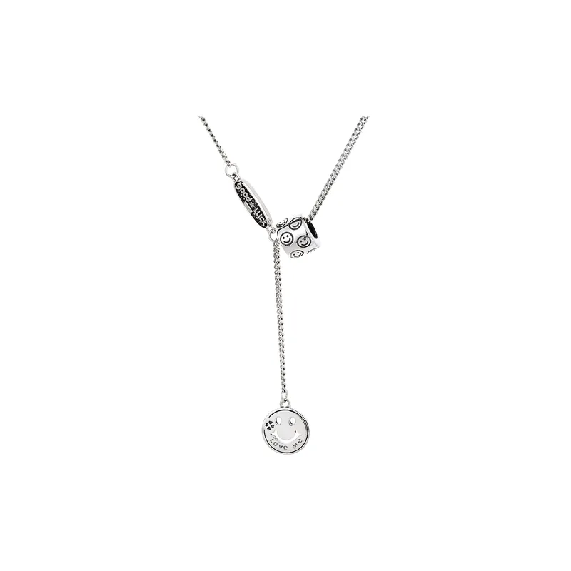 Trendy Smiley Face Necklace-0