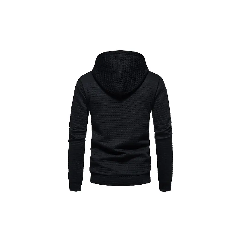 Casual Plaid Cotton Blended Fabric Hoodie-7