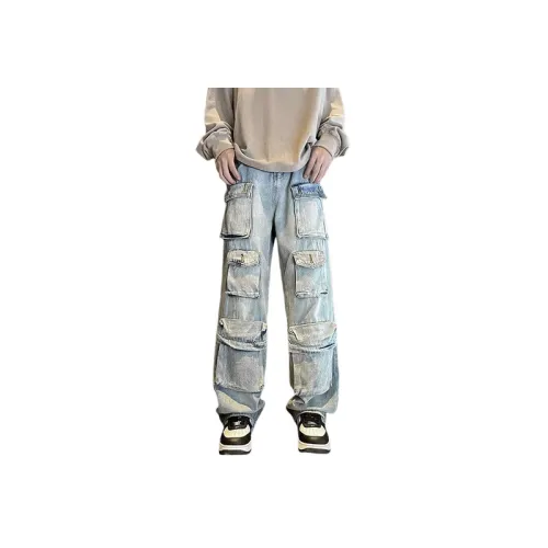 Loose Hip-Hop Straight-Leg Jeans