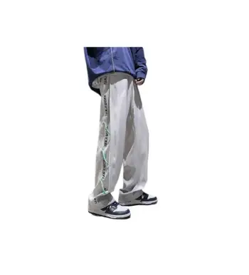 Design Stitching Straight High Street Loose Wide Leg Sports Pants