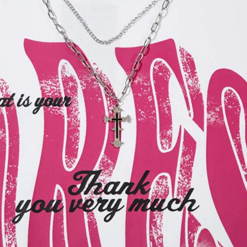 Graffiti Printed Necklace Vest-2