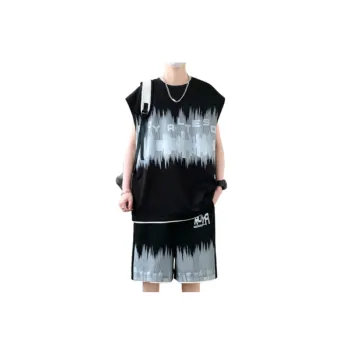 Stitching Contrast Color Sports Suit