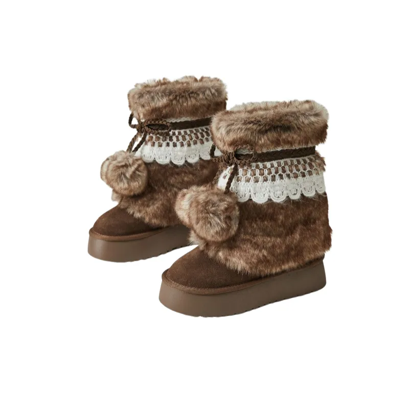 Vintage Warm Snow Boots-1