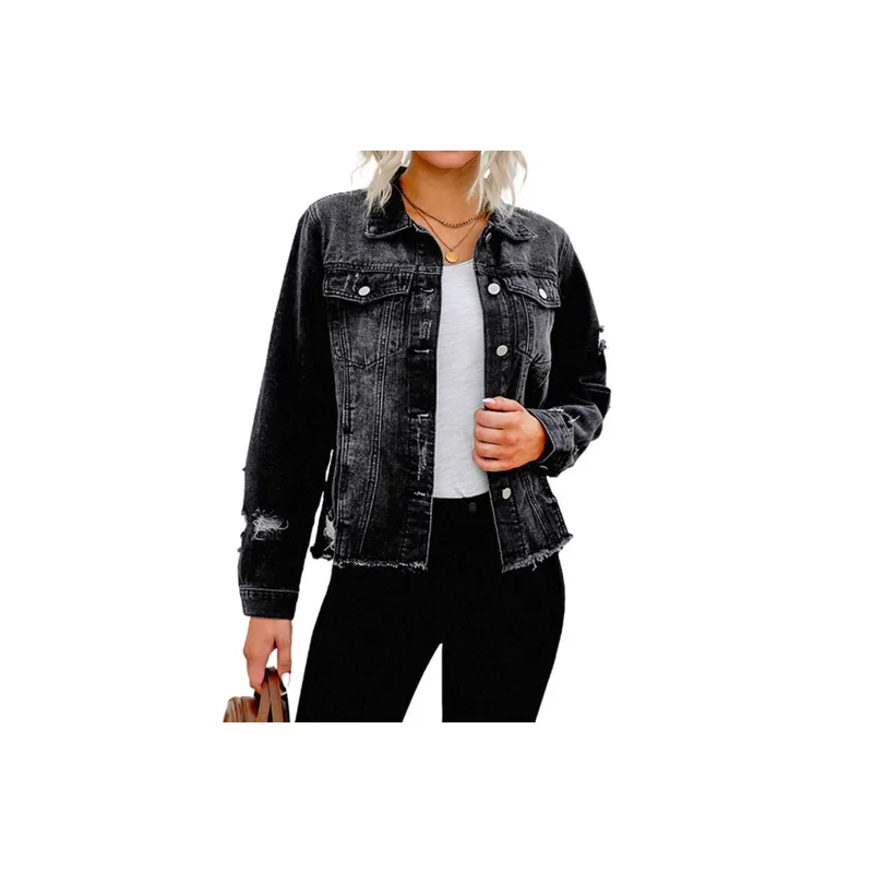 Fashionable Simple Denim Jacket-1