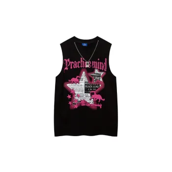 Hip Hop Letter Necklace Vest