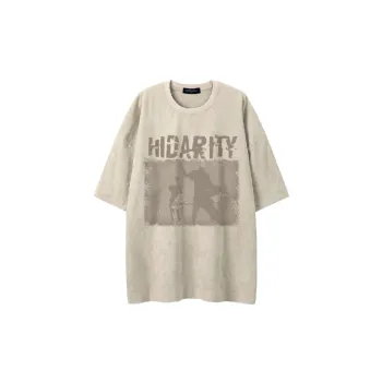 Retro Loose Blended Synthetic Fabrics T Shirt