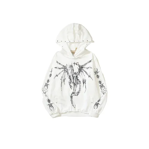 Gothic Religious Angel Cross Printed Hoodie