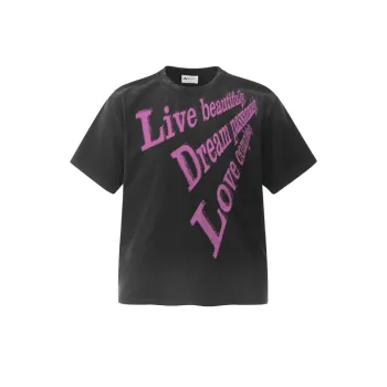 Spray Painted Dirty Short Sleeved T Shirt