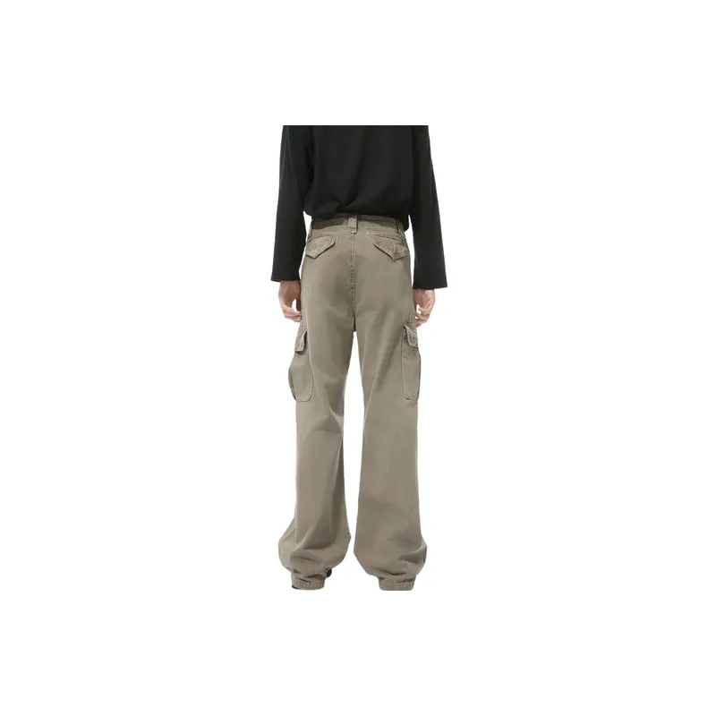 Retro Loose Cotton Cargo Pants-8