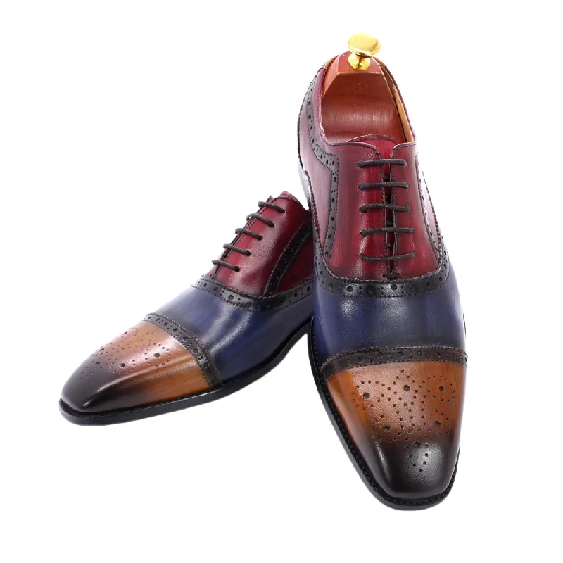 Casual Contrast Color Dress Shoes-1