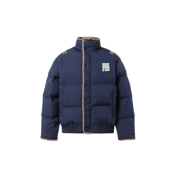 Simple Letter Plaid Quilted Jacket