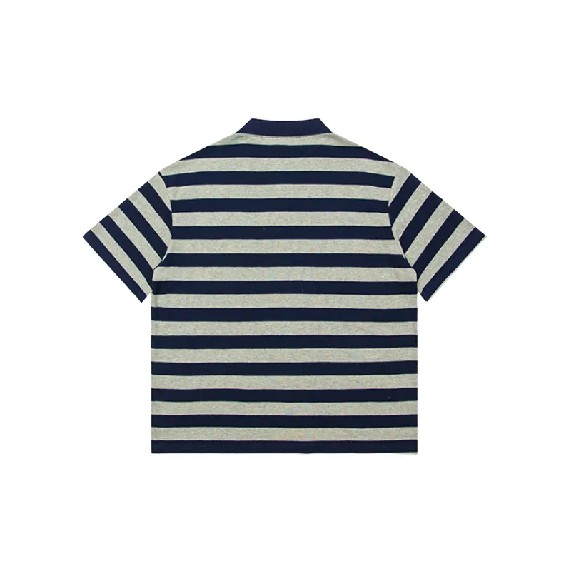 Casual Striped Cotton Polo-1