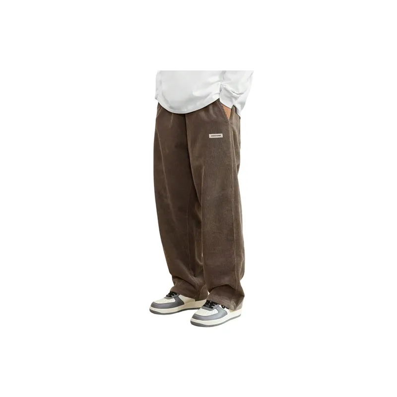 Simple Loose Corduroy Casual Pants-1