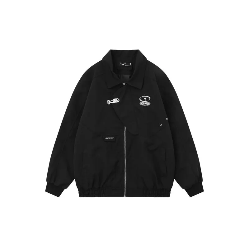 Casual Public Stitching Lapel Coat-4