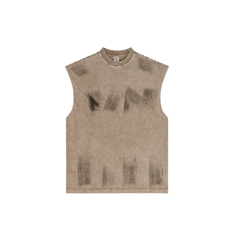 Casual Loose Cotton Vest-0