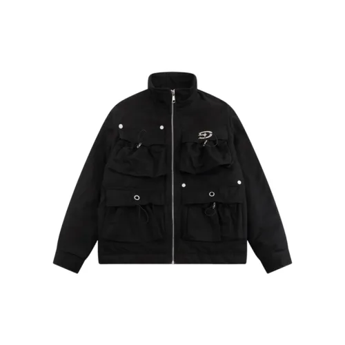 Street Niche Design Sense Multi pocket Warm Cotton padded Jacket